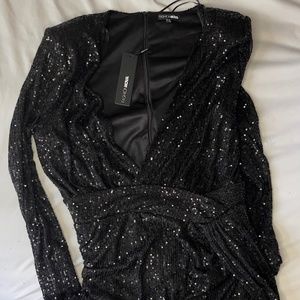 Black Sequin Dress